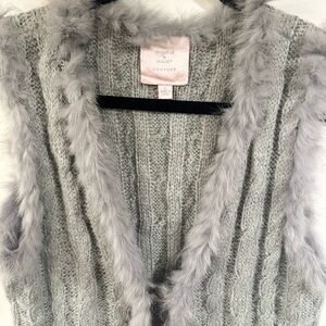 Juicy Couture Knit Vest with Real Rabbit Fur